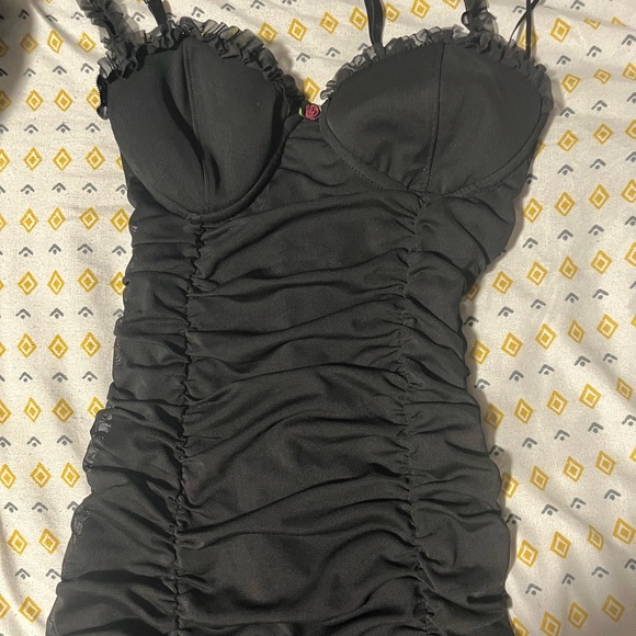 Garage Corset Mesh Mini Dress - Picture 3 of 4